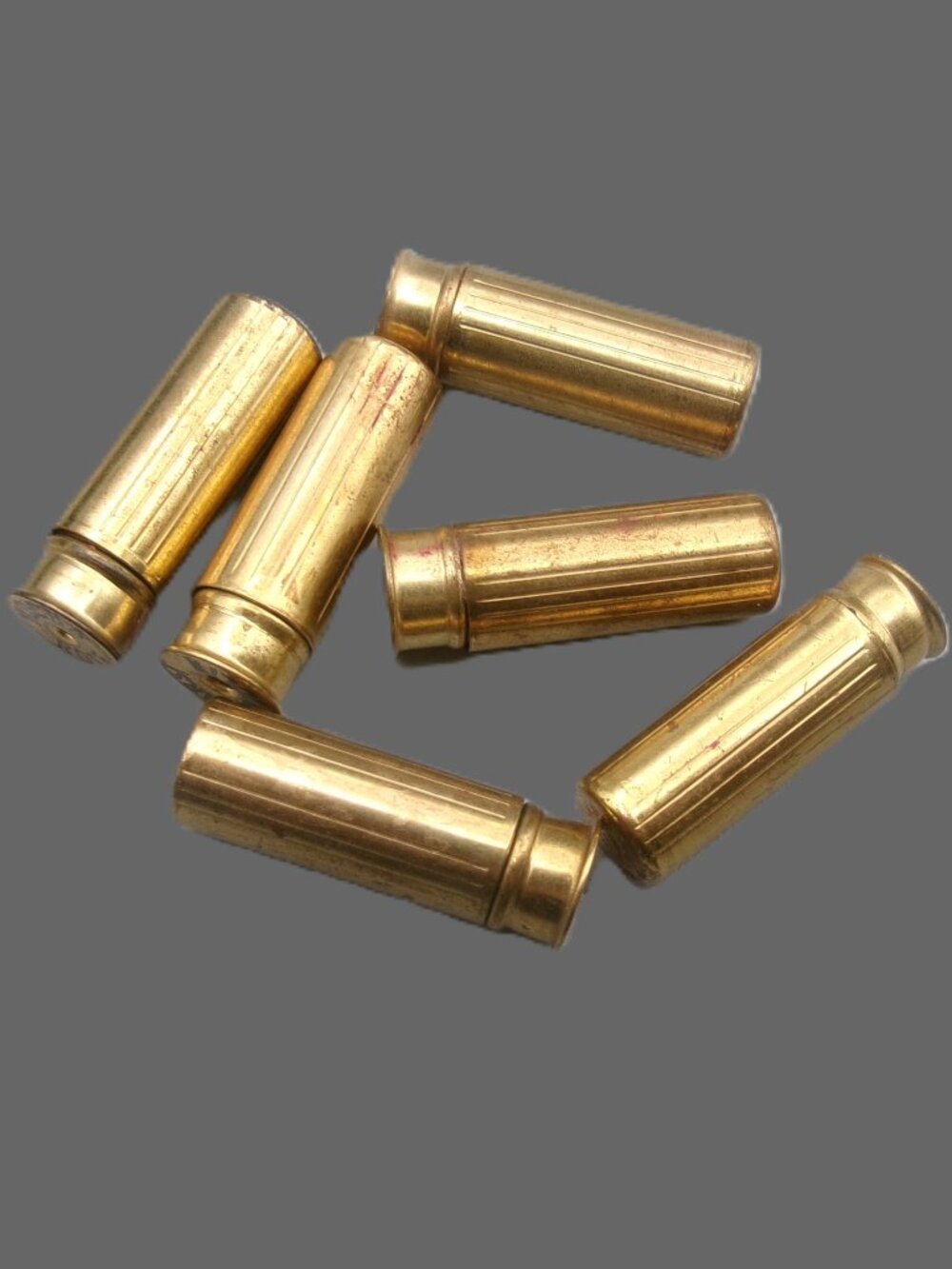 6 Vintage Avon Mini Sample Brass Bullet Lipsticks, Display Only, Will Not Open